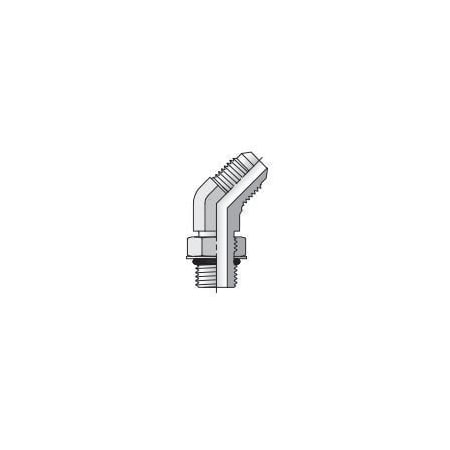 Parker Triple-Lok 37 Deg Flare Straight Female Swivel JIC 37 Deg to Male JIC 37 Deg, Steel, w/ Nut, TRTXN 12-10 TRTXN-S